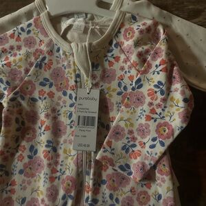 Purebaby Floral Print Onesie